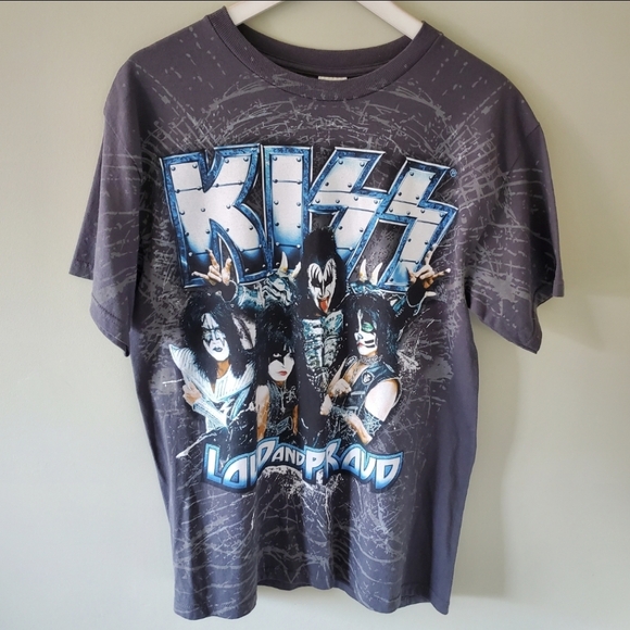 Kiss Other - Alstyle M Y2K Kiss 2012 Loud and Proud Punk Goth Grunge Festival Graphic T-Shirt